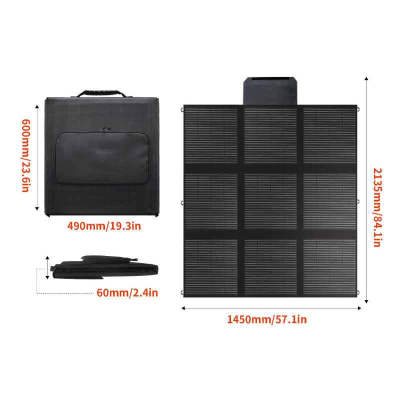 Folding portable photovoltaic panel 400W