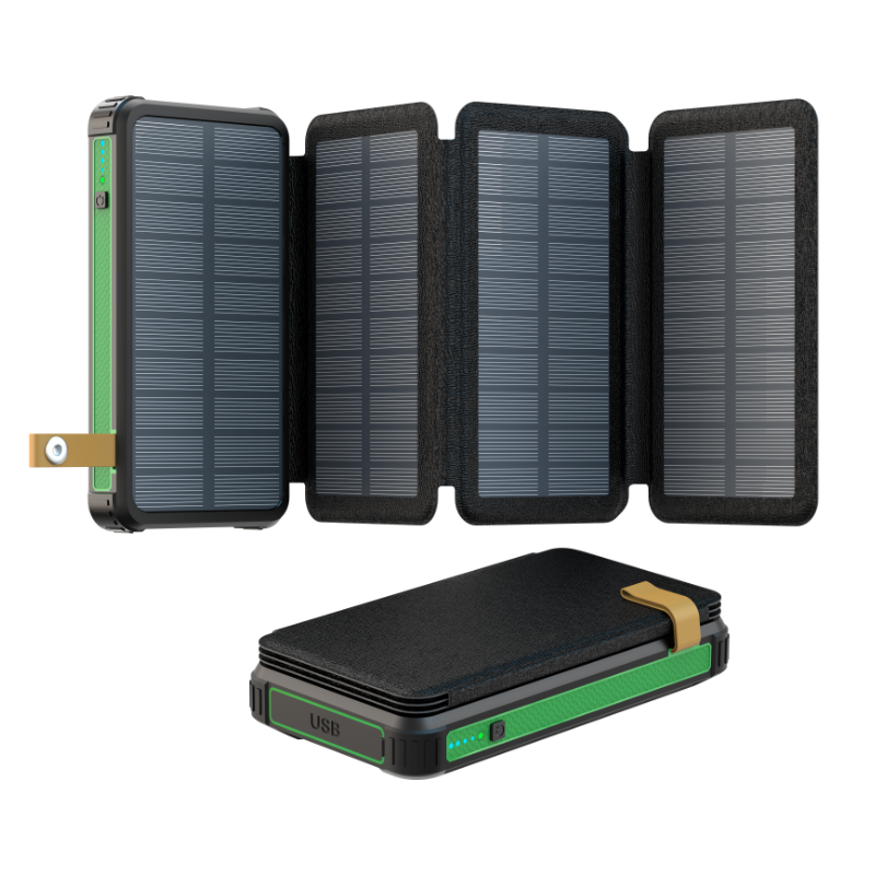 Folding solar panel power bank